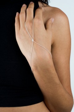 Simple Women Finger Gold And Silver Chain Bracelet Bangles Body Chain Jewelry