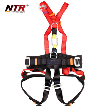 NTR full body harness with thick webbing for rock climbing