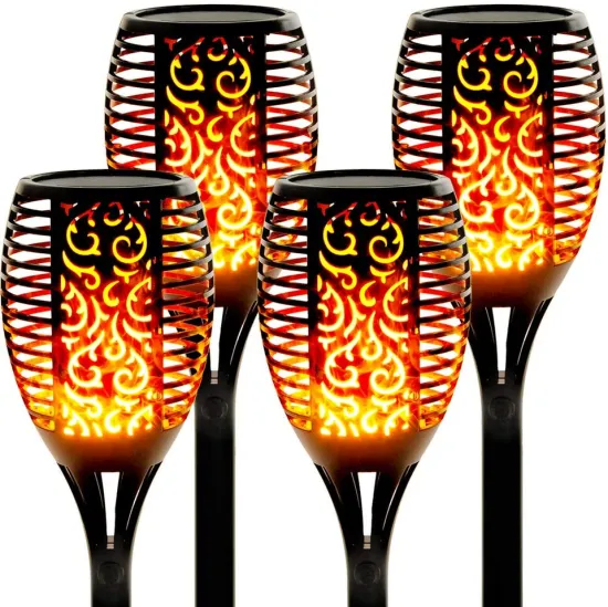Solar Flame Yard Lamp: 96 LED Pathway Ground Outdoor Landscape Light - Competitive Pricing