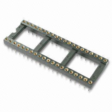 IC Socket in 2.54mm Pitch, with Copper Alloy Contacts