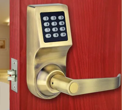 digital push button electronic security door lock