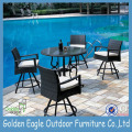 Round Rattan Table and Chairs Dining Set