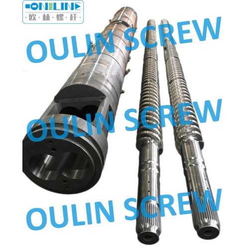 Bimetallic Bausano 125mm Twin Parallel Screw and Barrel for PVC+ABS Pelleting/ Granulating