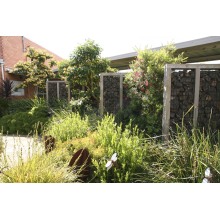 Gabion Fence &amp; Stone Privacy Wall