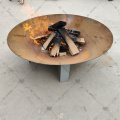 Corten steel metal fire bowl modern