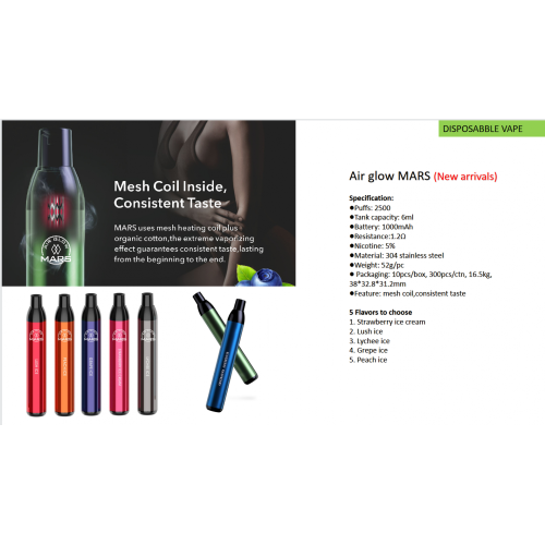 Oem 5flavor 1000mah pen vape 1ml