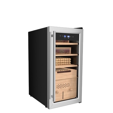 JCC-43 Luxury Wooden Cigar Cooler with LED Light and Electric Compressor