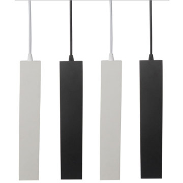 Lampadario moderno rettangolare plafoniera led bianco nero