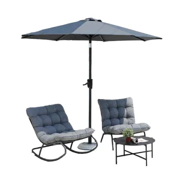 Popular Outdoor Metal Rocking Chair with Cushion - Hot Sale Garden Chair Set