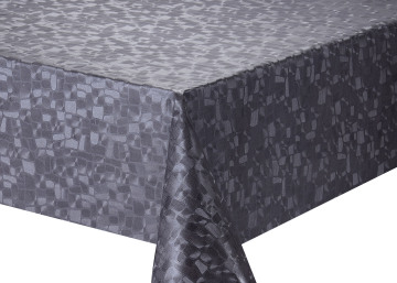 Solid Round  Embossed Fabric Tablecloth