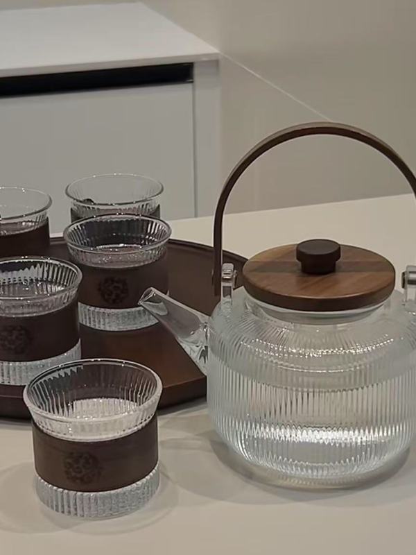 Heat-Resistant Glass Tea Cup with Transparent Design