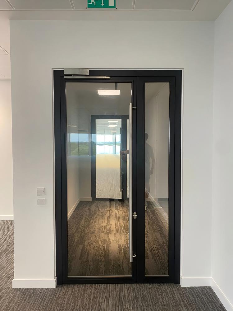 Framed fire-rated glass