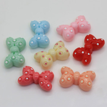 Colorful Cute Bowknot Shaped Resin Flatback Cabochon 100pcs/bag Girls Hair Accessories Beads Slime DIY Craft Decor