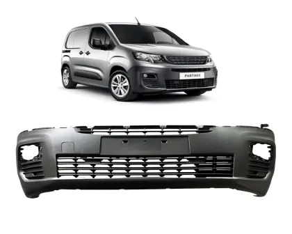 MAT-BLACK FRONT BUMPER WITH TOWING COVER FOR PARTNER 2019 OEM:9816765680