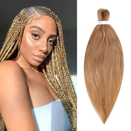 Hot sell Pre Stretched Japanese Fiber Jumbo Yaki Synthetic Crochet Braiding Hair Extension EZ pre stretched braiding hair