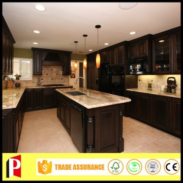 Solid wood dark black Kitchen Cabinet (100% solid wood)