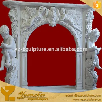 Marble Fireplace Surround with Child angel statue