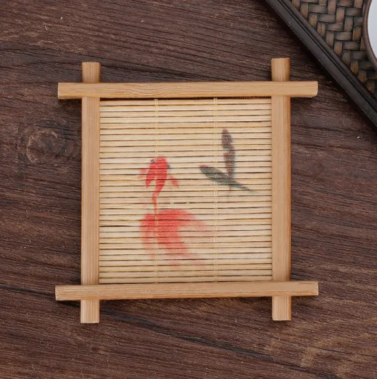 Bamboo Hand-Painted Placemats and Custom Tea Coasters