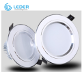 LEDER srebrna nowoczesna oprawa typu downlight LED