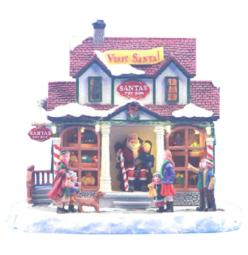 European Style Christmas Santas Toy Box House