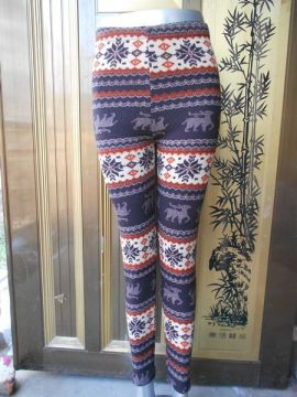 lady knitted winter leggings