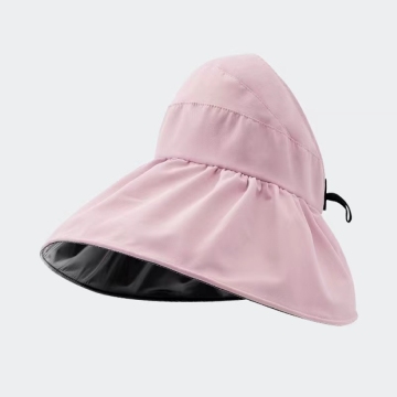 Summer Pink Solid Color Female Bucket Hat - UV Protection Sun Cap