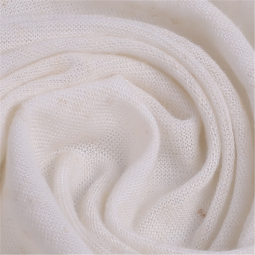 Elegant White Linen Knitted Coarse Jersey Fabrics