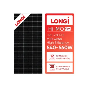 High-Quality 144-Cell Mono Bifacial Half Cell Solar Panel 540W-560W N-Type PERC Technology