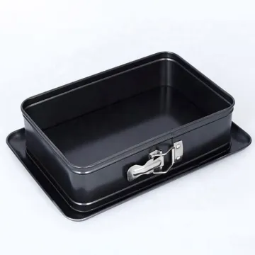 Rectangle Bottom Removable Springform Non-Stick Coated Carbon Steel Cake Pan