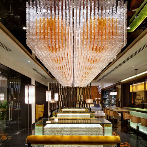 Restaurant hotel glass modern droplight chandelier light