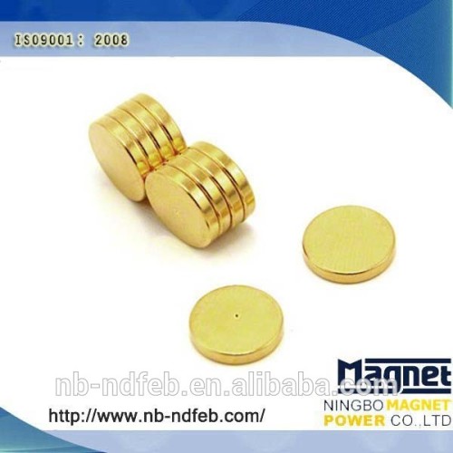 Powerful N35 Gold Coating NdFeB Magnet China Manufacturer