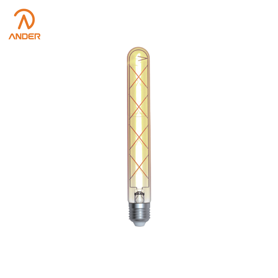 Ampoule à filaments dorés à six croix pour une ambiance vintage