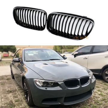 BMW 3 Serisi E92 E93 PRE-LCI 2006-2009 için parlak siyah ön tampon ızgarası