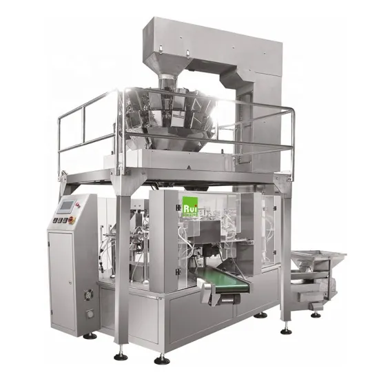 R8-300 Automatic Packing Machine with Multihead Weigher and Z Conveyor