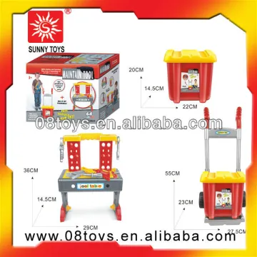 Kids tool set toys toll cabinet plastic tool carts