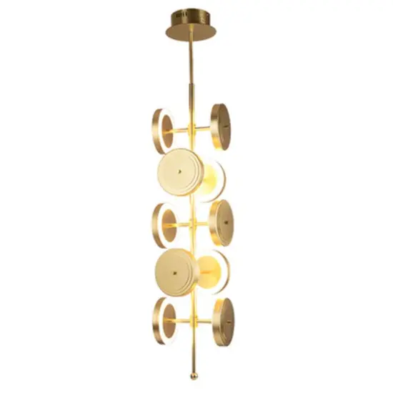 INSHINE Straight Brass Annular Pendant Light