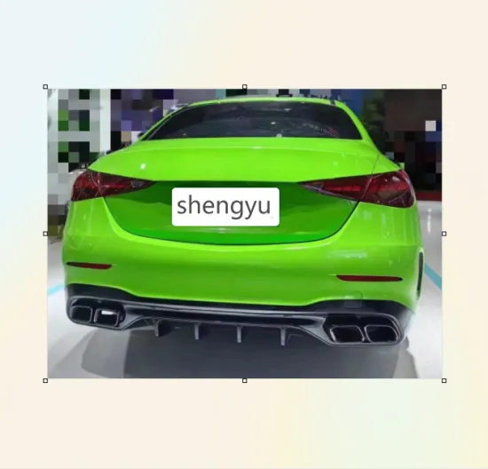 AMG Style Car Bumpers with Grille, Rear Lip, and Exhaust Pipes for Benz C Class W205 (2015-2021) Upgrade to W206