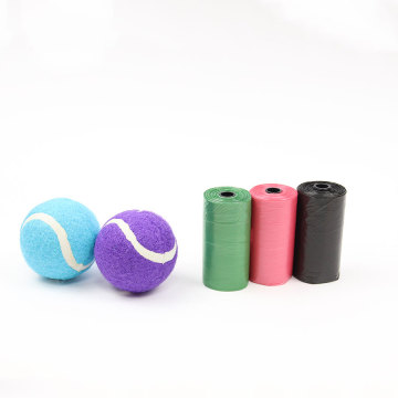 poop bags portable doggy waste green roll bag