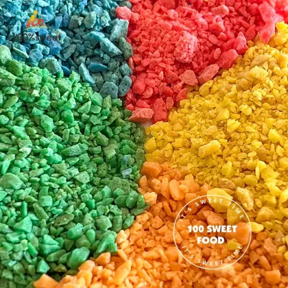 Factory Custom Popping Candy Rocks - Fizzy Pop Candies with Magic Popping Strawberry + Orange Flavor