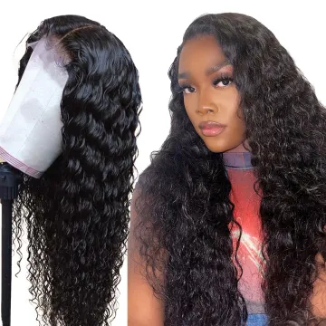 Cheap Wet And Wavy Transparent Lace Frontal Wig For Women Brazilian Virgin Human Hair Water Wave Hd Full Lace Front Wig Vendor