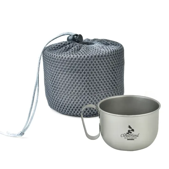 Titanium Outdoor Kitchen Utensils and Accessories: Water, Coffee, Wine Cups, Milk, Picnic, Camping, and Bonfire Essentials