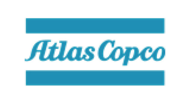 Atlas Copco industrial equipment manufacturer logo representing Eurocrane client