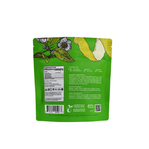 Design de embalagem de chá de proteína compostável renovável