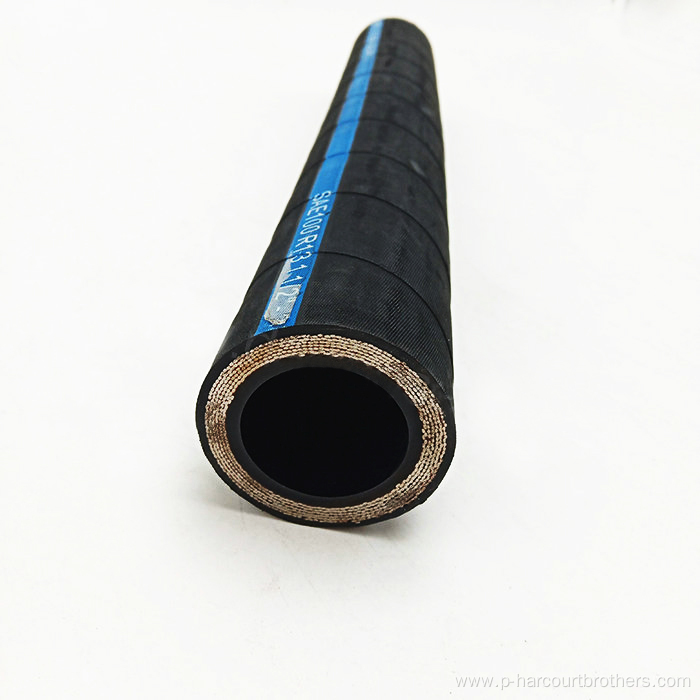 4 or 6 steel wire sprial hydraulic rubber hose sae 100 r13