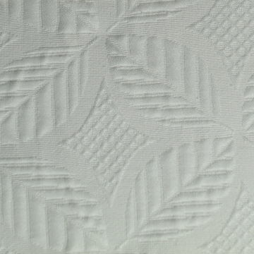 C55% P45% bleached plant leaf pattern TC jacquard fabric plain dyed, customizable colorways,