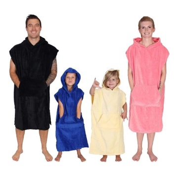 Customized Summer Cotton and Microfiber Surf Poncho Hoodie Blanket for Adults and Children - Made in China