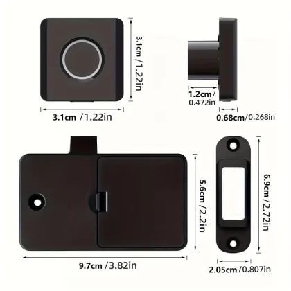 Smart fingerprint drawer lock bedside table wardrobe lock