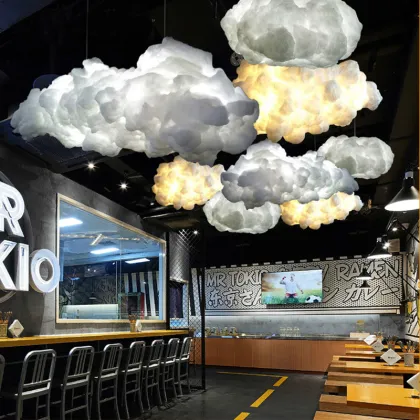 JYL-DY001 Multicolor Light White Cloud Chandelier Pendant Lamp