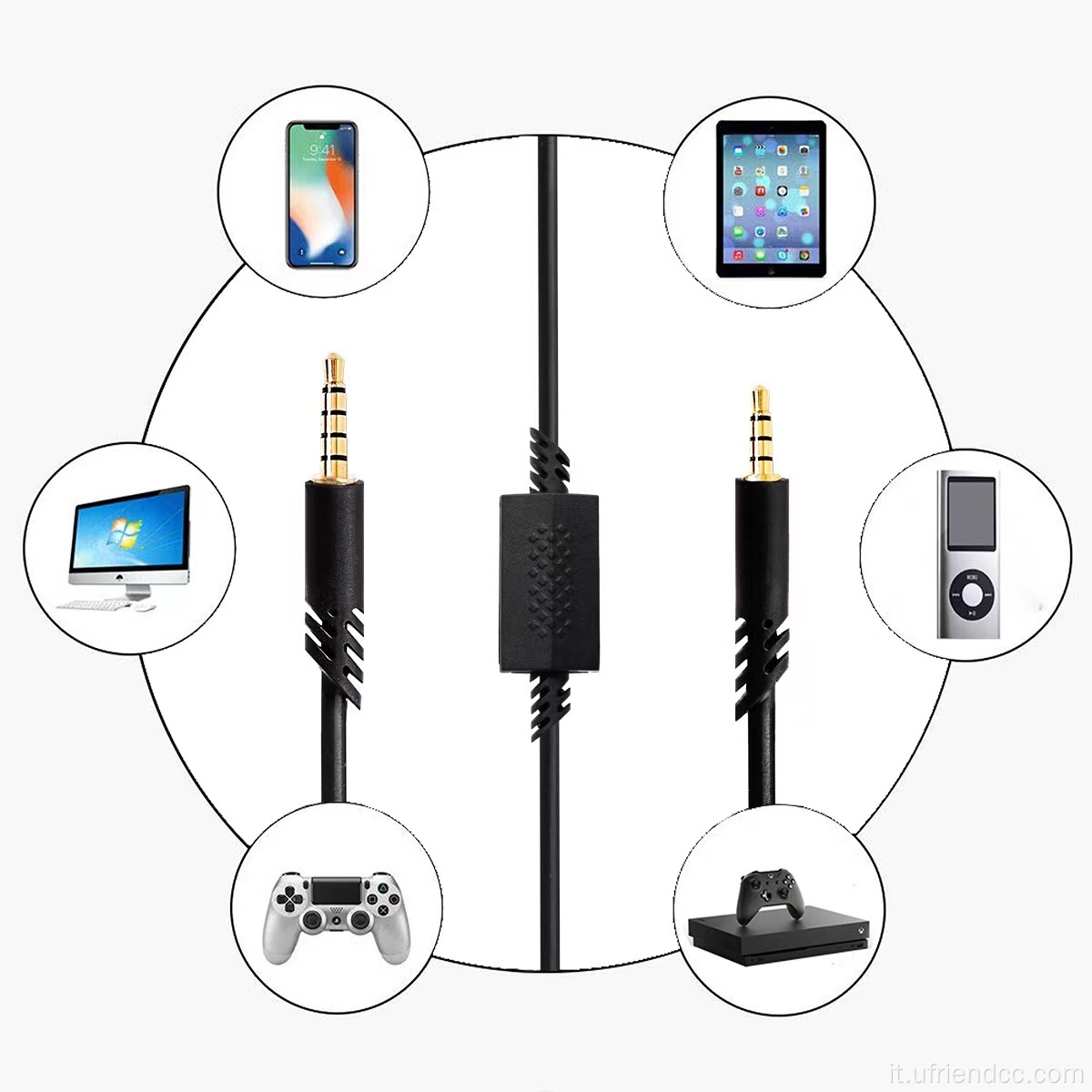 Cavo di chiave di controllo del cavo audio da 3,5 mm