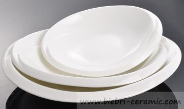 Sicurezza ecologica bianca super pura pura ciotola ovale per alimenti ovali
